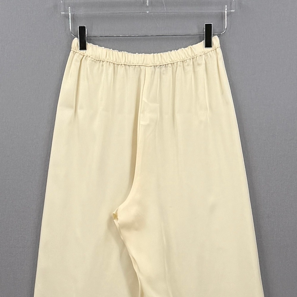 ENZA COSTA Fluid Twill Pant Womens XS Light Yellow Beach Glass Pull on Wide Leg - Picture 7 of 16